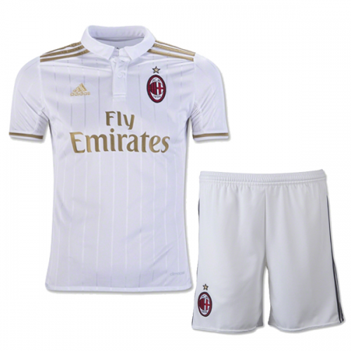 Kids AC Milan 2016-17 Away Soccer Shirt with Shorts